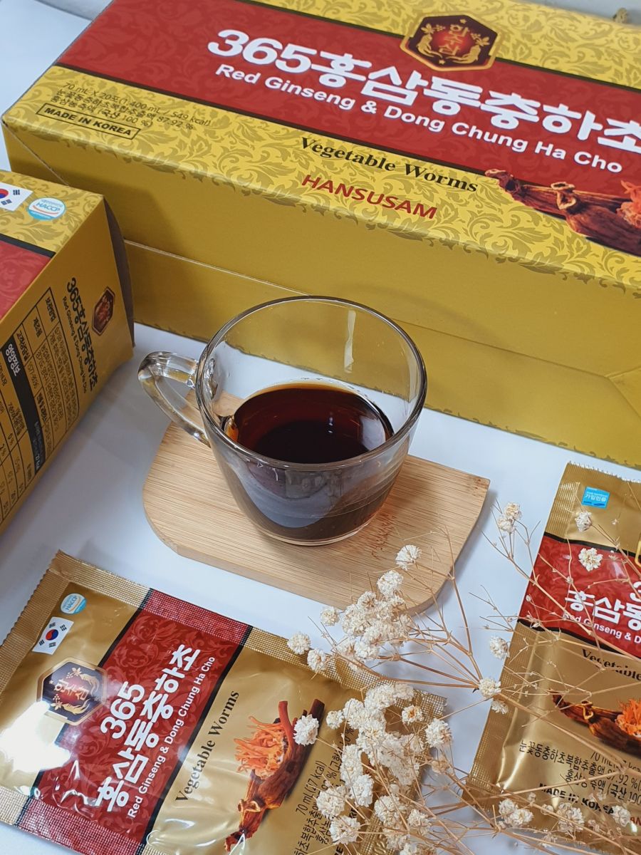 Nước Hồng Sâm Đông Trùng Hạ Thảo Hàn Quốc Hộp 20 gói x 50ml